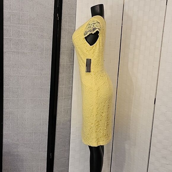 BRAND NEW DONNA RICCO V-NECK WOMEN'S LACE DRESS - Picture 9 of 13